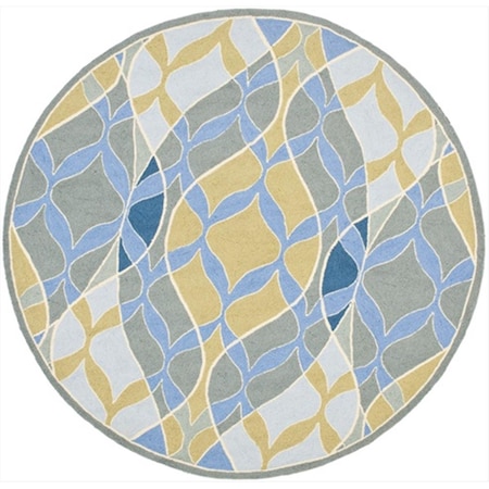 Safavieh 5 ft. - 6 in. x 5 ft. - 6 in. Round- Transitional Chelsea Multi Hand Hooked Rug HK180A-5R